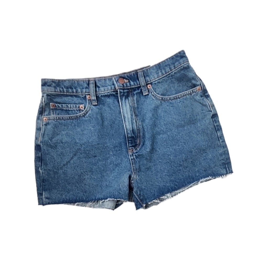 VICTORIA SECRET PINK HIGH WAISTED CUT OFF 100% COTTON JEAN SHORTS SIZE 29.